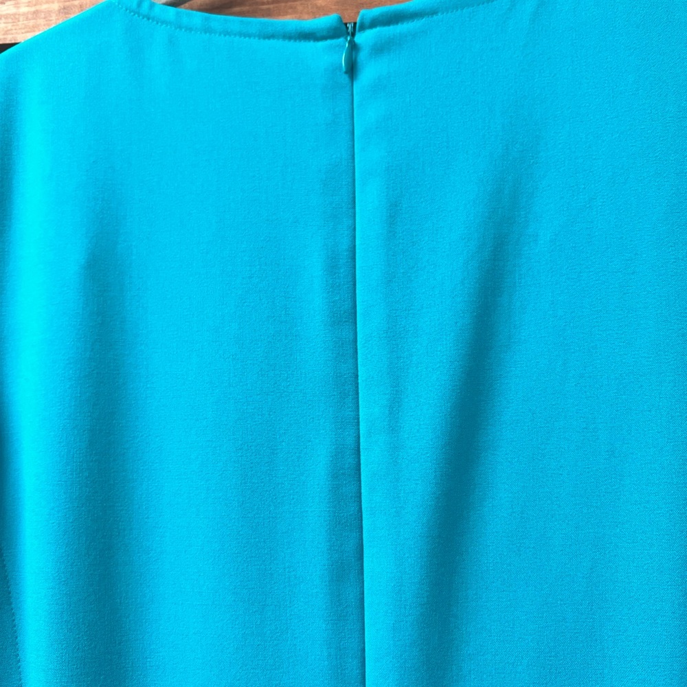 NWOT Calvin Klein Blue Sleeveless Belted Lined Crew Neck Sheath Dress Size 12 - Picture 8 of 10